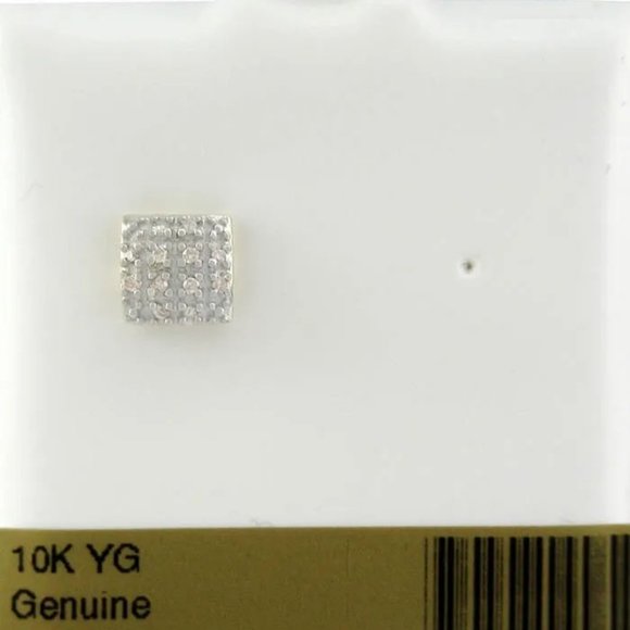 Genuine Diamonds Stud *Single* Earring 10K Yellow Gold